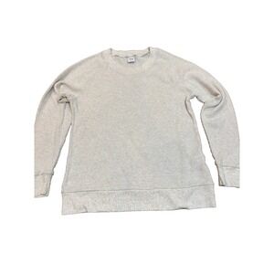 Aritzia TNA long sleeve crew neck waffle thermal henley oatmeal sz small womens'